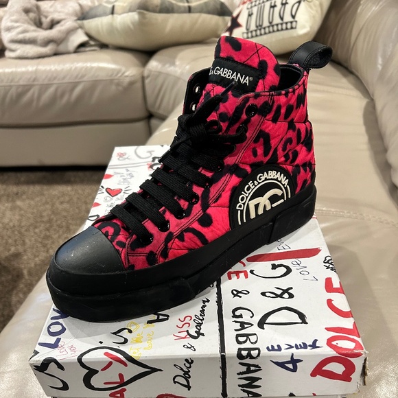 Dolce & gabbana pink leopard sneakers - Picture 1 of 1